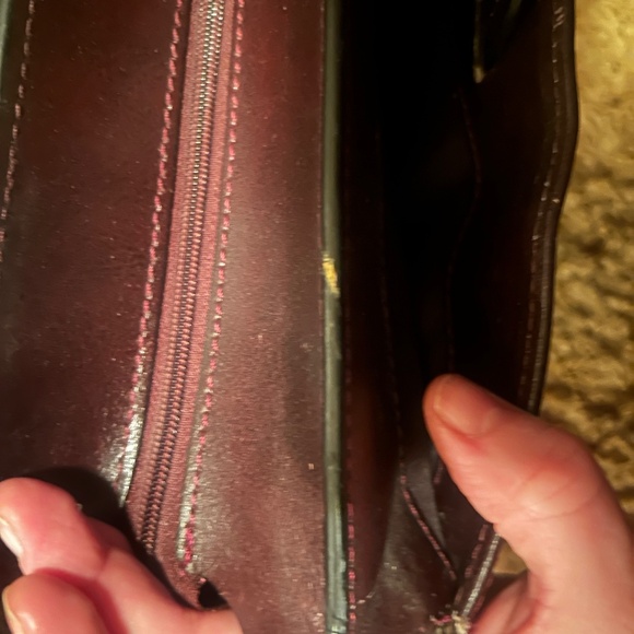 Deep maroon/brown briefcase - Picture 9 of 12